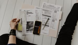 Financial and Legal Papers on Desk