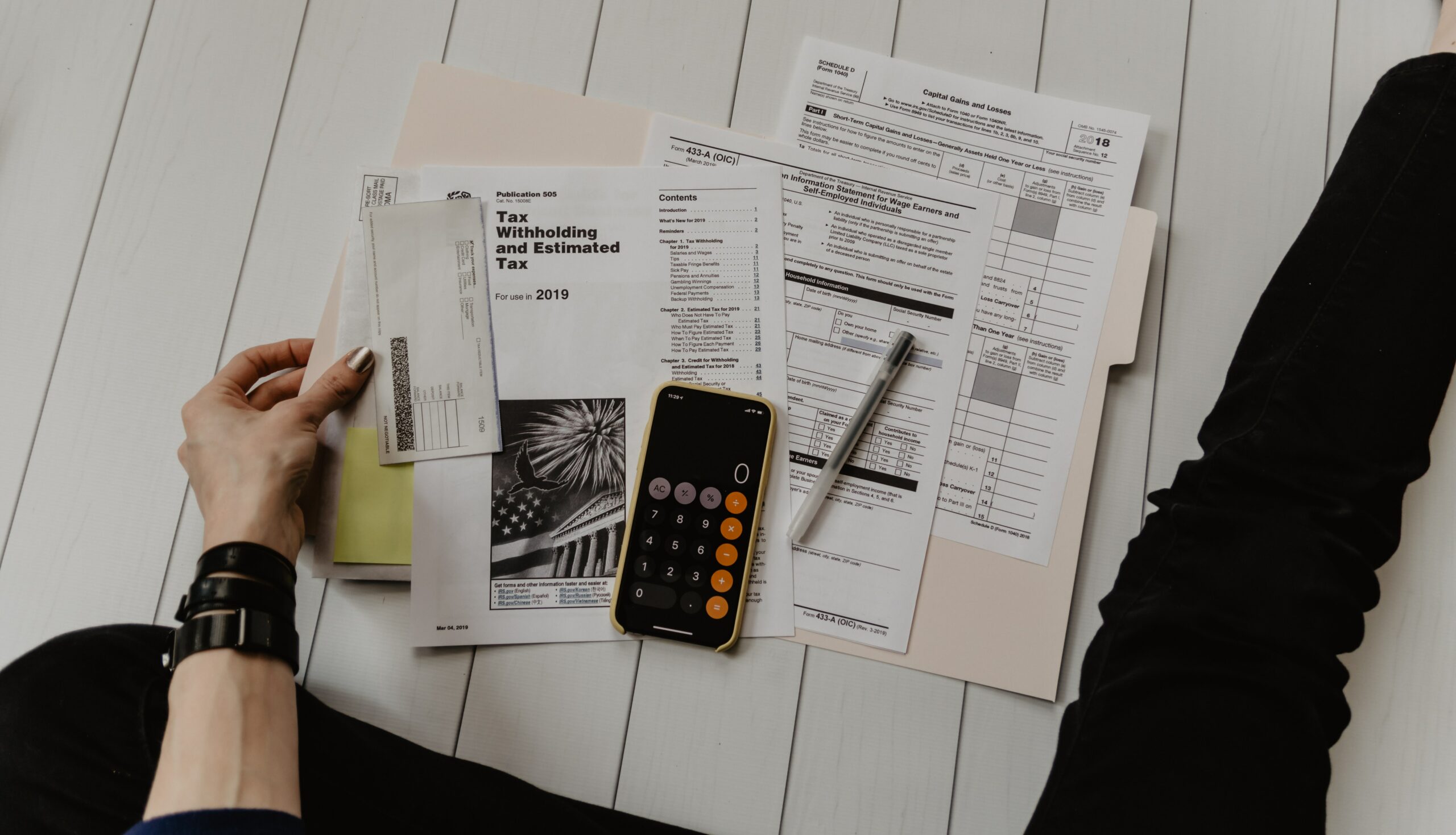Financial and Legal Papers on Desk